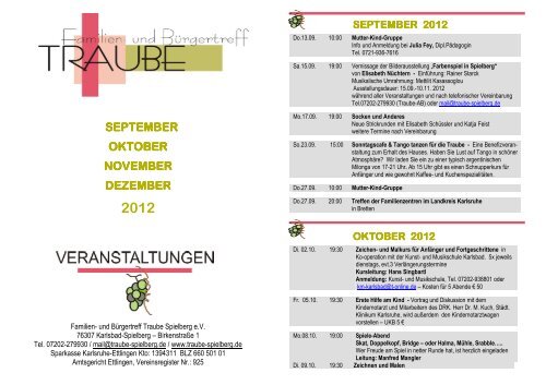 Herbstprogramm Traube 36 - Gemeinde Karlsbad