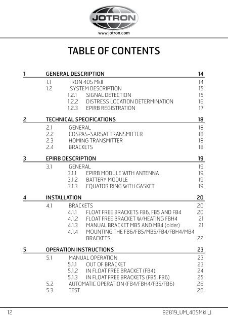 Users Manual Tron 40S MkII.pdf - Jotron