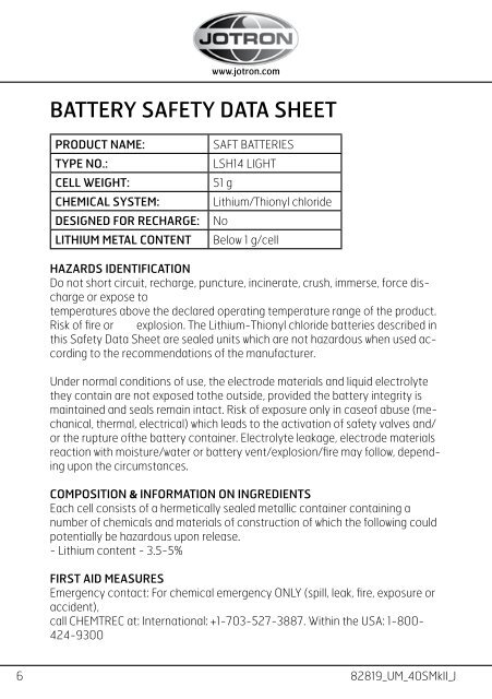 Users Manual Tron 40S MkII.pdf - Jotron