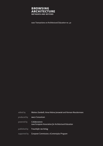 MACE book - European association for architectural education