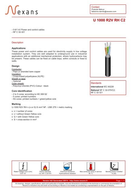 Nexans - Control Cables