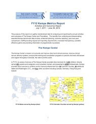 FY12 Kempe Metrics Report - Kempe Children's Center