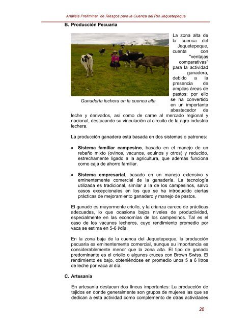 Análisis Preliminar de Riesgos Cuenca del Jequetepeque - Condesan