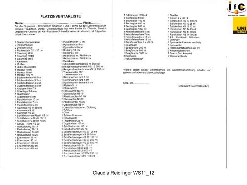Info-Skriptum - Organische und Bioorganische Chemie - Karl ...