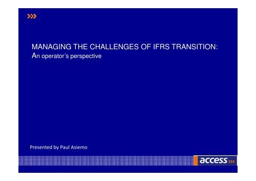 Challenges of IFRS Adoption