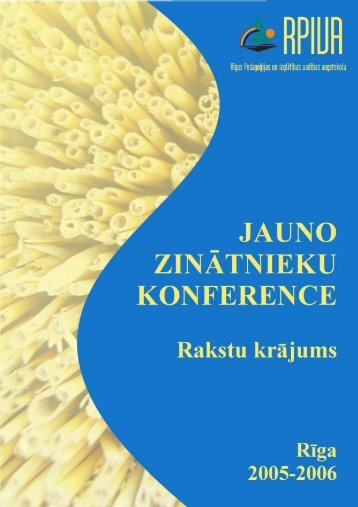 Jauno zinÄtnieku konferences rakstu krÄjums - rpiva