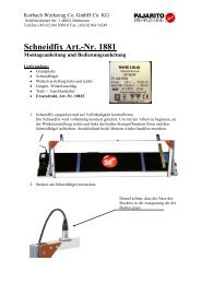 Schneidfix Art.-Nr. 1881 Montageanleitung und ... - bei Pajarito.de