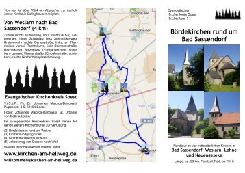 Bördekirchen rund um Bad Sassendorf -  Kirchen am Hellweg