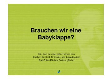 Brauchen wir eine Babyklappe? - kinderschutzbund-cottbus.de