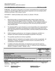 BLS Medication and Equipment List - San Joaquin County