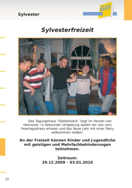 Freizeitprogramm 2009 - bei der gGIS mbH