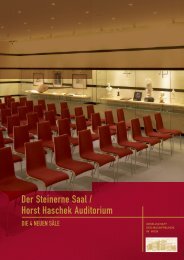 Der Steinerne Saal / Horst Haschek Auditorium - Gesellschaft der ...