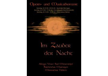 Titelbild: Im Zauber der Nacht - Kirchenchor Marmagen