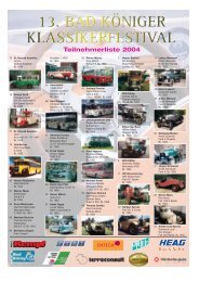 Teilnehmerliste 2004 - Bad Königer Klassikerfestival