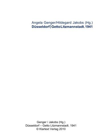 Angela Genger/Hildegard Jakobs (Hg.) Düsseldorf ... - Klartext Verlag