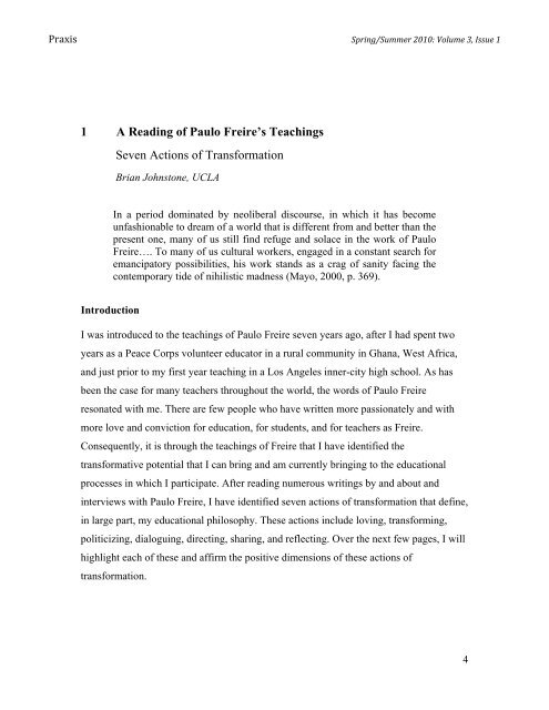 PRAXIS - Paulo Freire Institute