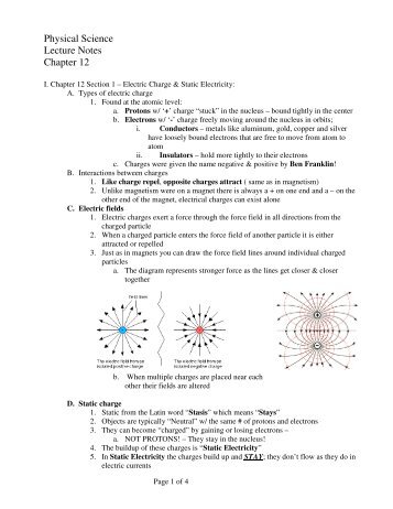 Physical Science Lecture Notes Chapter 12 - Mr.E Science