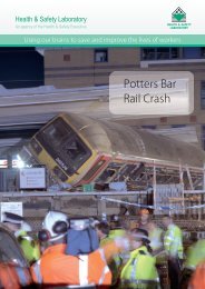 Potters Bar Rail Crash - Health and Safety Laboratory
