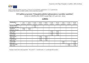 Programmu realizÄ RÄ«gas PedagoÄ£ijas un izglÄ«tÄ«bas vadÄ«bas ... - rpiva