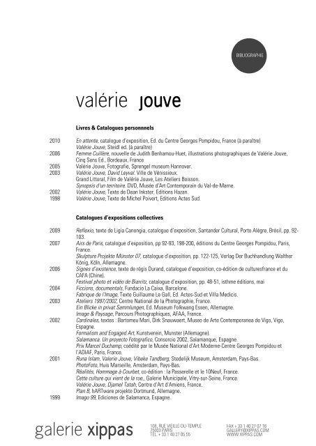 valÃ©rie jouve - Galerie Xippas