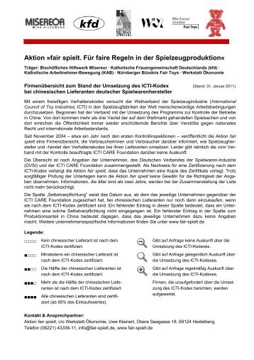 Aktion »fair spielt. Für faire Regeln in der ... - Die kfd