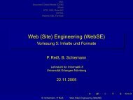 Web (Site) Engineering (WebSE) - Vorlesung 5: Inhalte und Formate