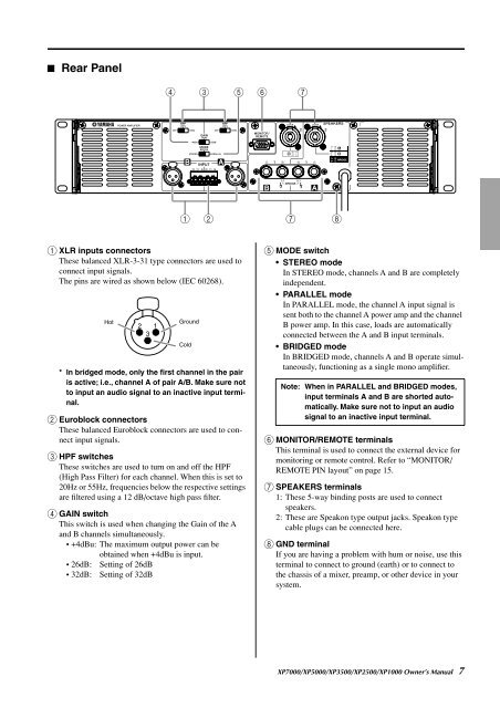 XP7000 Owner's Manual - Sonic Sense Sonic Sense