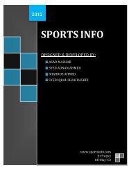 SPORTS INFO - Aptech Computer Education