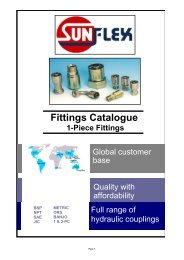 Sunflex 1 piece type Fittings