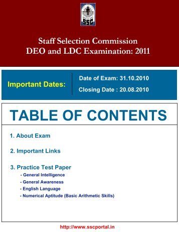 Download SSC: Data Entry Operator and LDC Exam - upscportal