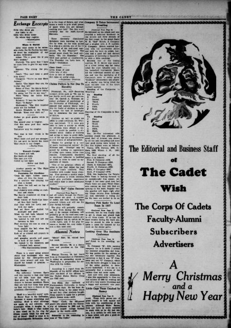The Cadet. VMI Newspaper. December 21, 1936 - New Page 1 ...