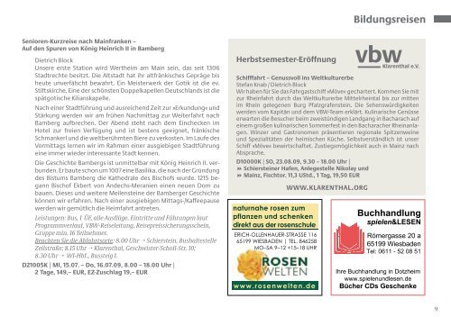 vbwKlarenthal eV - Volksbildungswerk Klarenthal e.V.