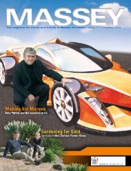 The magazine for alumni and friends of Massey University â¢ Issue 7 ...