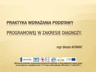 Praktyka wdrażania podstawy programowej w zakresie diagnozy