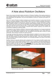 A Note about Rubidium Oscillators - AMTEST-PL