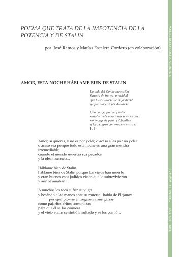 Amor, esta noche hÃ¡blame bien de Stalin. Poema que trata ... - Youkali
