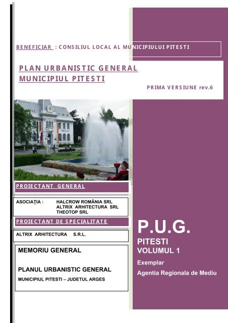 memoriu general pitesti v1 rev6 - PrimÄƒria Municipiului PiteÅŸti