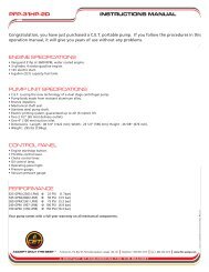 pfp-31hp-2d instructions manual engine specifications pump unit ...