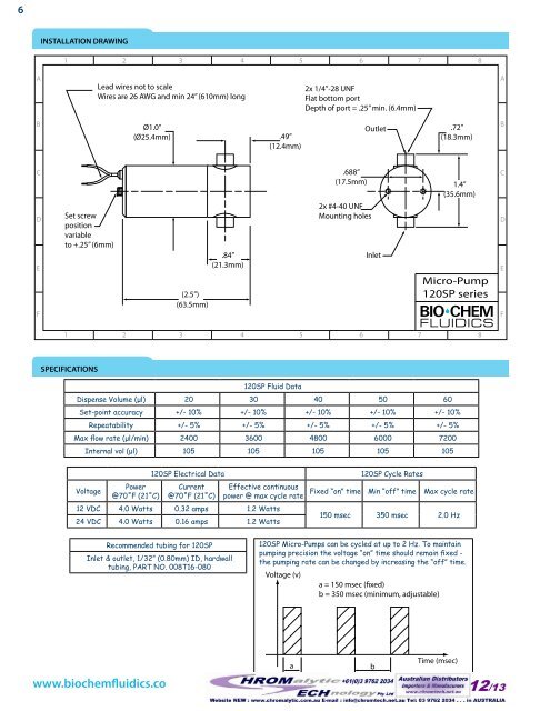 Solenoid Operated Micro-Pumps