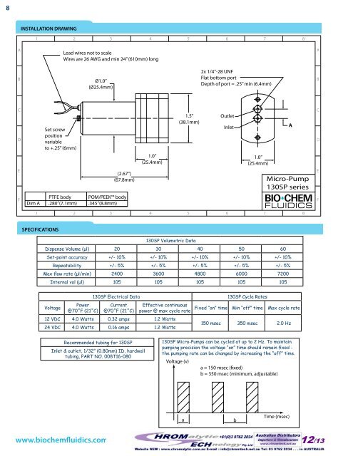 Solenoid Operated Micro-Pumps