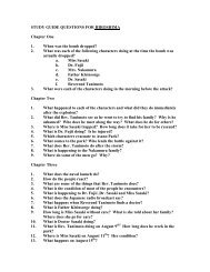 STUDY GUIDE QUESTIONS FOR HIROSHIMA