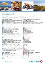 Vakantie checklist - Interhome