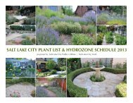 SALT LAKE CITY PLANT LIST & HYDROZONE SCHEDULE 2013