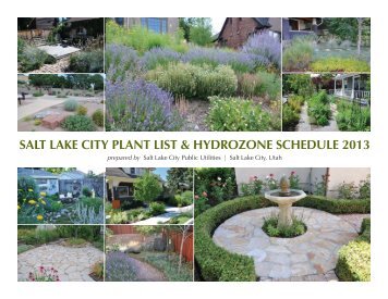 SALT LAKE CITY PLANT LIST & HYDROZONE SCHEDULE 2013