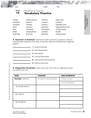 13 Vocabulary Practice - KCSD Staff Pages