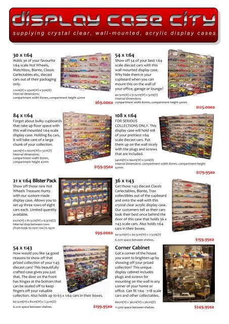 21 X 1 64 Blister Pack Display Case City