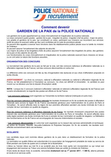 Comment devenir GARDIEN DE LA PAIX de la POLICE NATIONALE