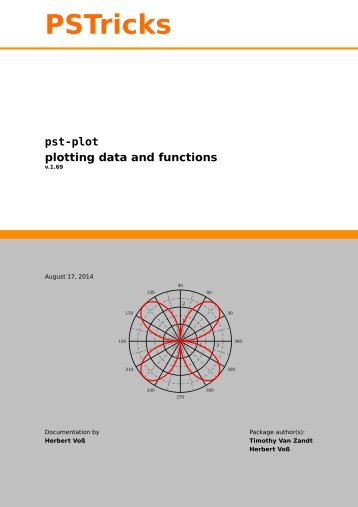 PSTricks pst-plot plotting data and functions