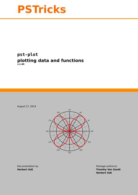 PSTricks pst-plot plotting data and functions