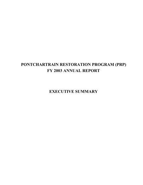 Link to full text - Pontchartrain Basin Clearinghouse - University of ...